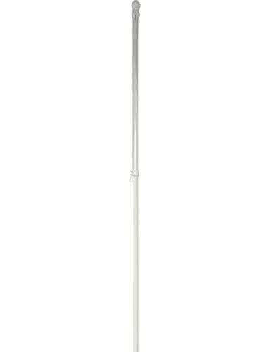 rain or shine 5.75 ft white metal house flag pole|Rain or Shine Metal Flag Poles .